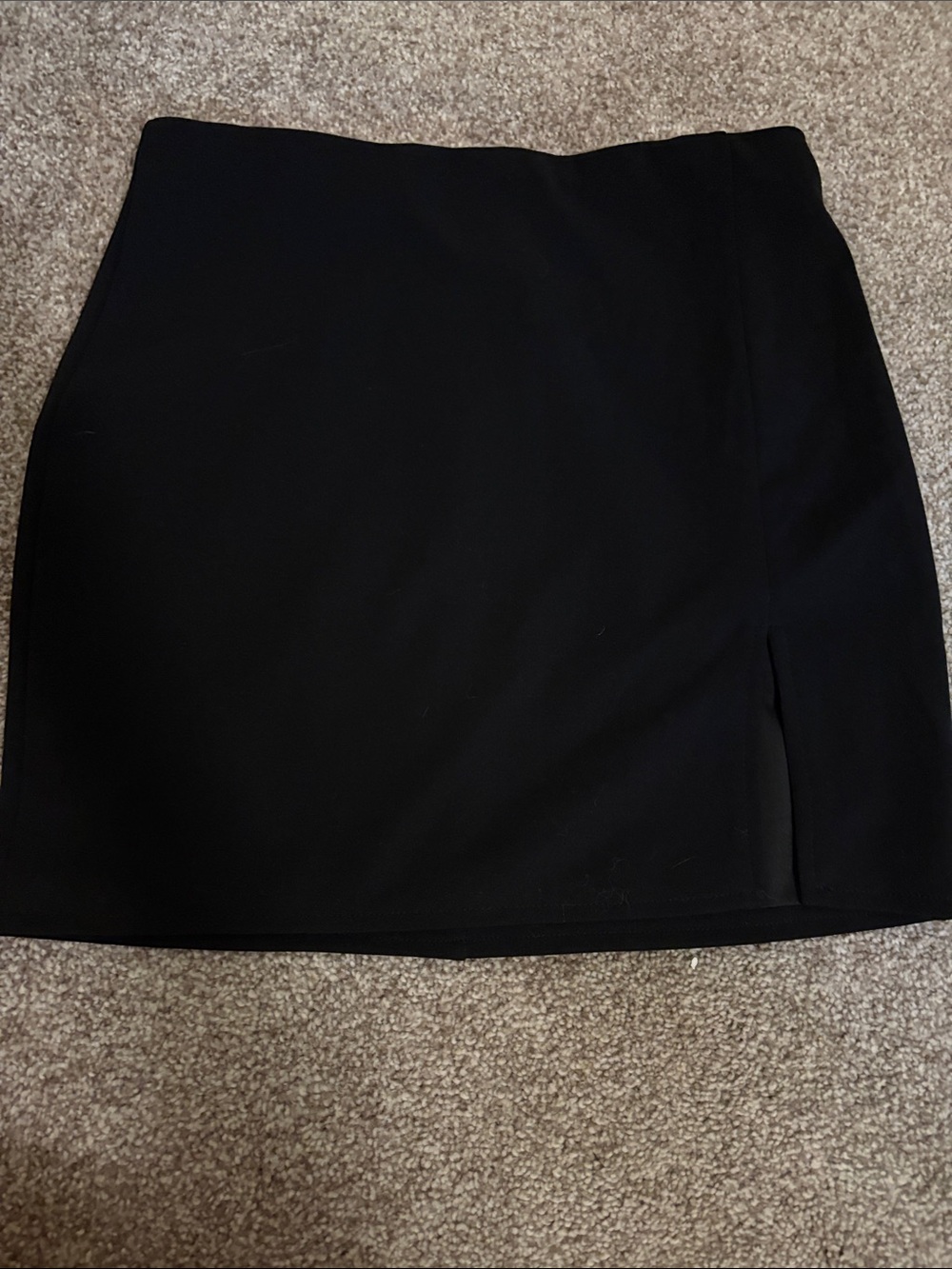 Amazon Black Women's Mini Skirt with Side Slit